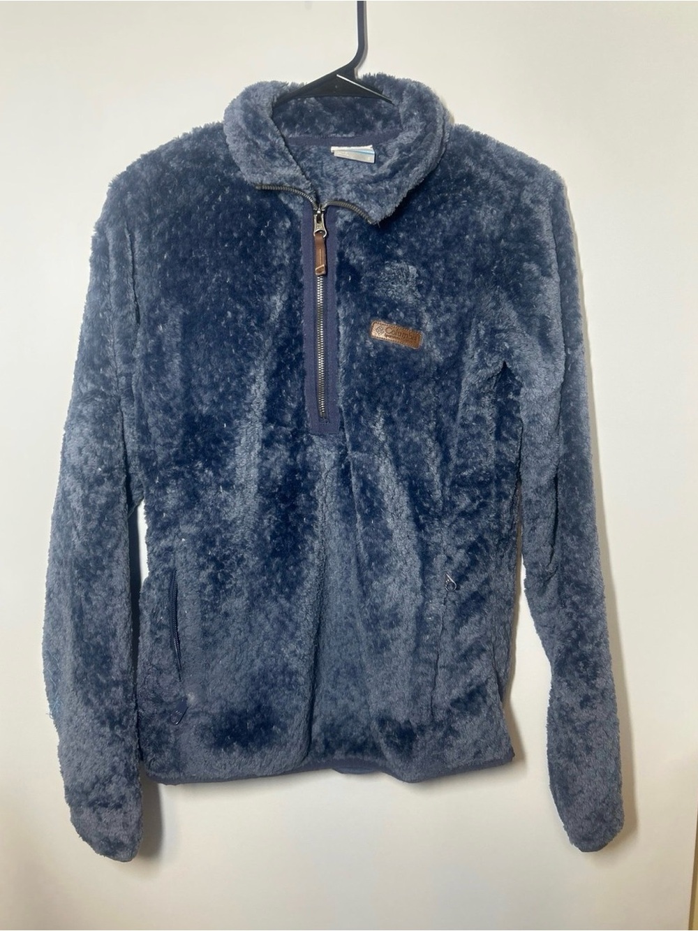 Women’s Navy Plush Half-Zip Sweater
